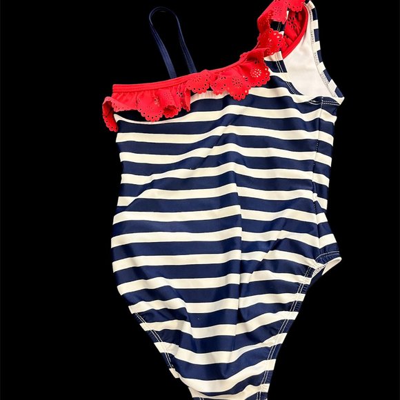 NWOT Heartstrings One Shoulder Red White and Blue Size 6X Swimsuit - Picture 5 of 5